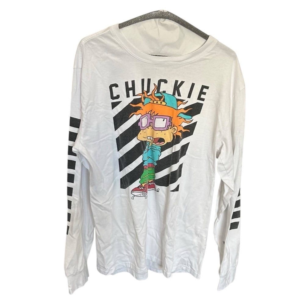 Nickelodeon Men’s Chuckie Rugrats Long Sleeve Graphic Tee Size L